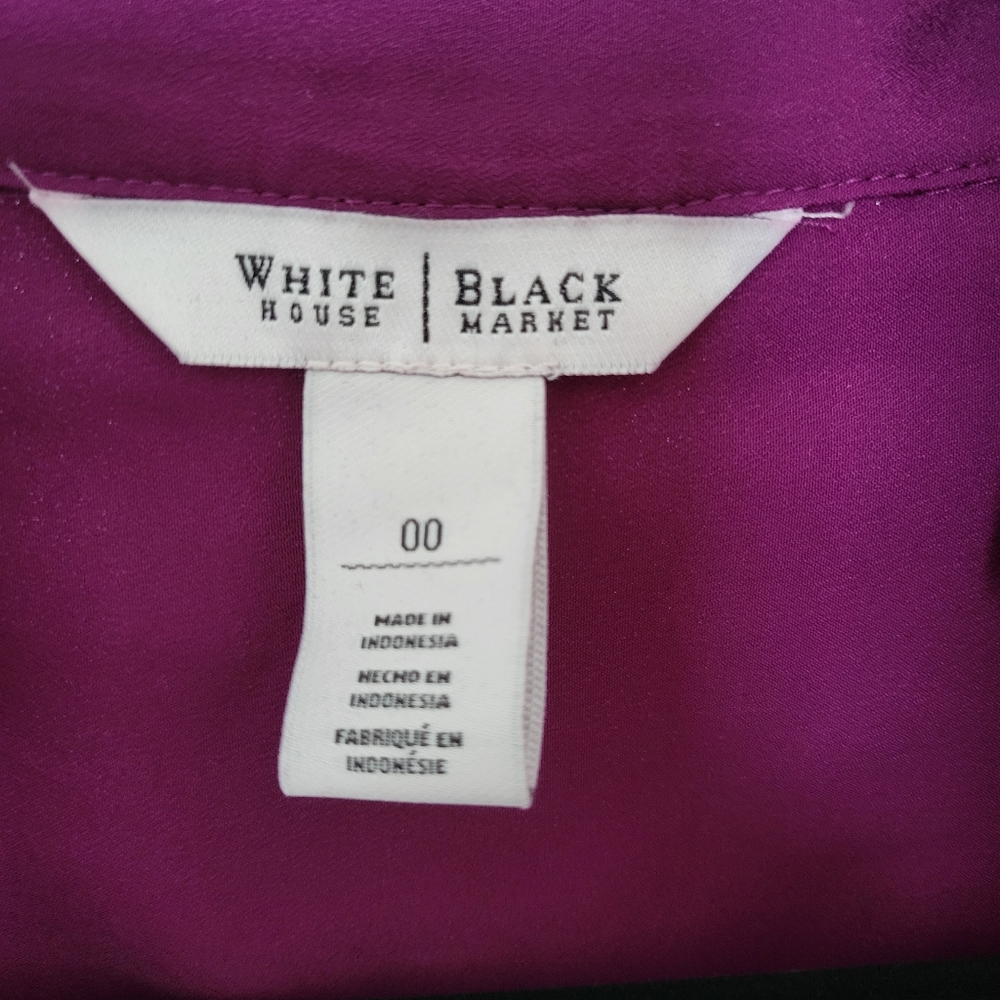 Magenta button down blouse - Picture 5 of 8